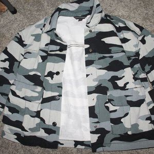 army jean green button up jacket